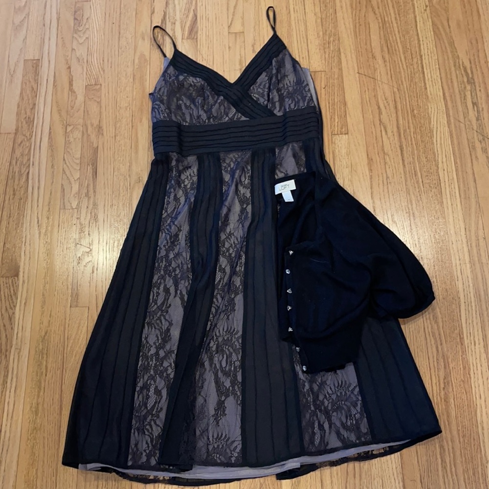 Loft Dress with Sweater and Glass Buttons